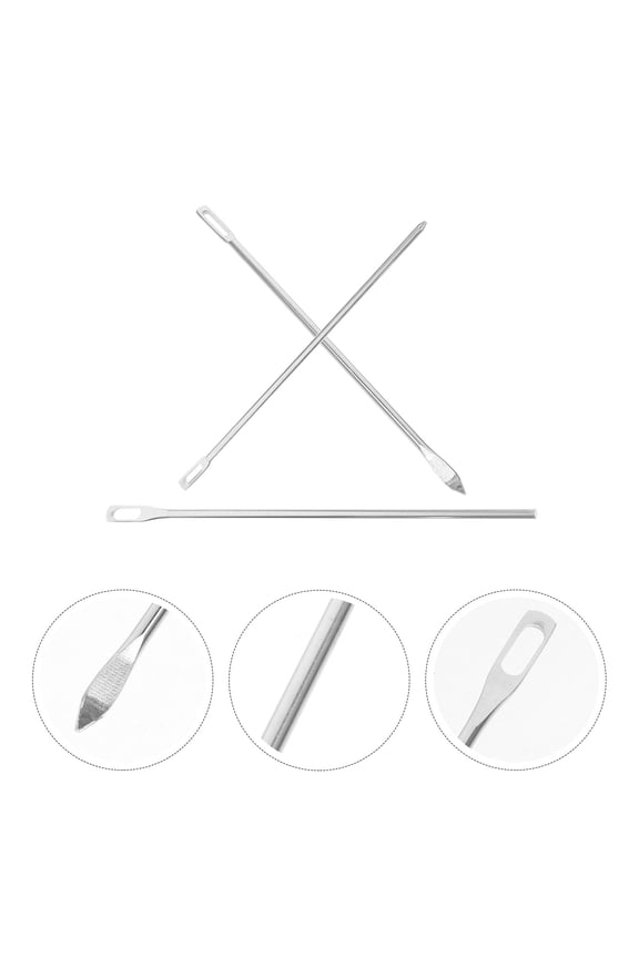 3pcs Easy Drawstring Threader Tool Metal String Puller for Hoodies Pants Jackets DIY Sewing Threading Needle Tool