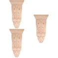 thumbnail image 1 of FRCOLOR 3pcs European Corbels Wooden Corbel Decor Decorative Carved Corbel Home Decor, 1 of 1