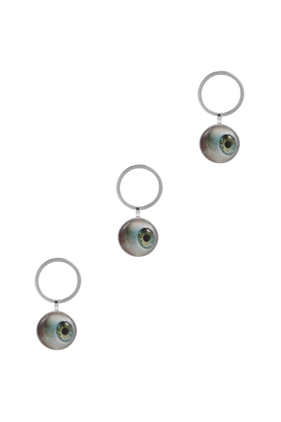 Eyeball Keychain Set of 3 Cute Cat Keyrings for Bag, Backpack, and Purse Decoration Accessories