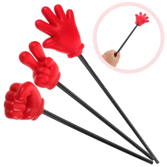 FRCOLOR 3pcs Game Teacher Pointers Plastic Hand Finger Pointers Pole Tool Game Props Finger Gesture Rod Teaching Stick Teaching Office Pointers Supplies