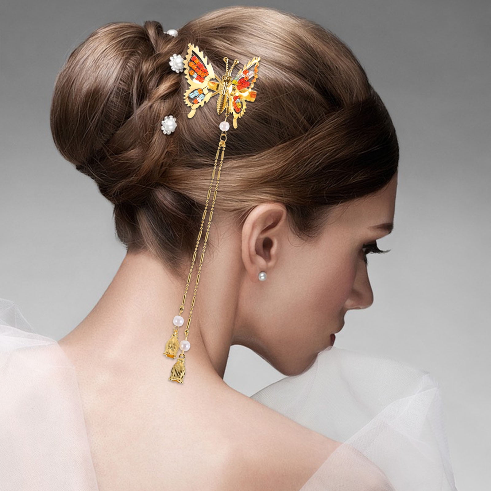 Luxury Hair barrette Yheakne Boho Crystal Ponytail Holder | Luxury Hair Cuff  main image 3
