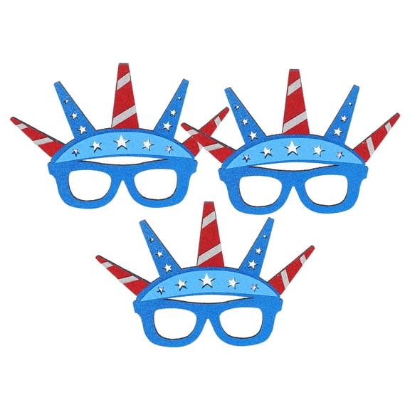 FRCOLOR 3pcs Independence Day Glasses Usa Themed Accessories Funny Sunglasses For Patriotic Party Comfortable Patriotic Sunglasses For July 4th Celebrations