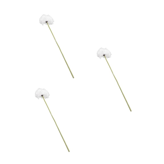 FRCOLOR 3pcs Lifelike Simulation Dandelion Flowers for DIY Arrangements Home Decor Project Wedding Bouquets Realistic Faux Floral Stem
