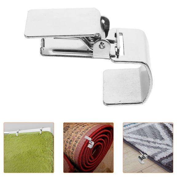 FRCOLOR Silver Stainless Steel Quilt Clips for Wall Hanging and Storage Versatile Blanket Holders 3pcs