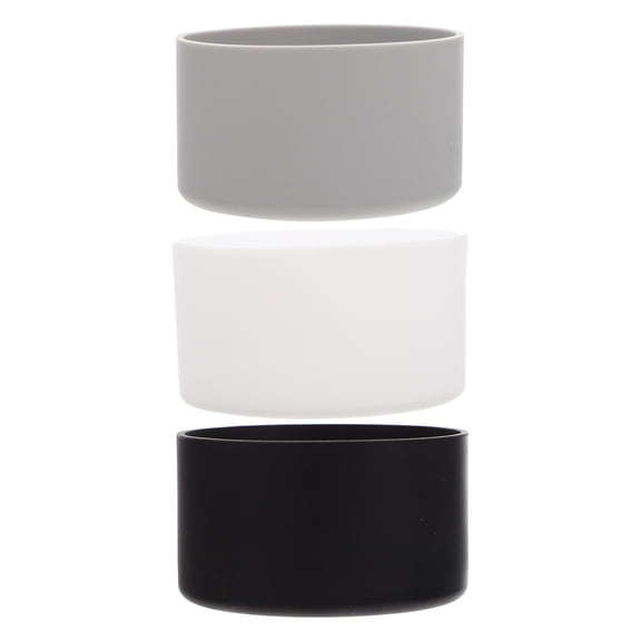 LABSERRON 3Pcs Heat Insulated Silicone Bottle Covers Non Odor Safe Material for Glass Cups