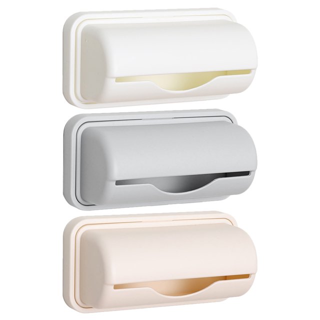 FRCOLOR 3pcs No Drilling Trash Bag Wall Organizer Wall Mount Plastic