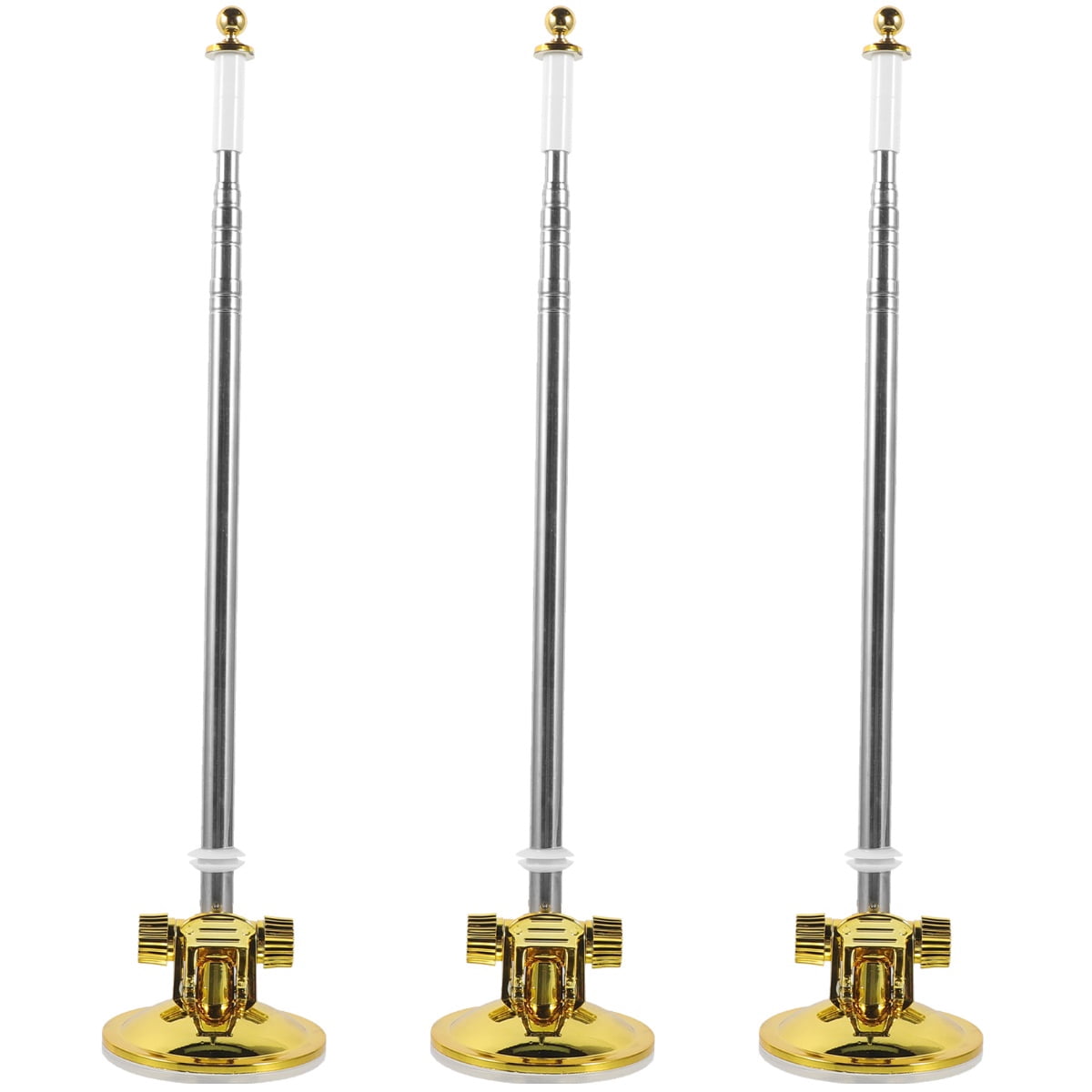 FRCOLOR 3pcs Outdoor Flag Pole Stand Durable Suction Cup Flagpole Stand Display Car Flag Mount Tool