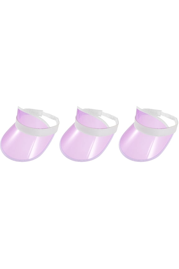Purple Clear Visor Hat for Summer Beach and Outdoor Activities