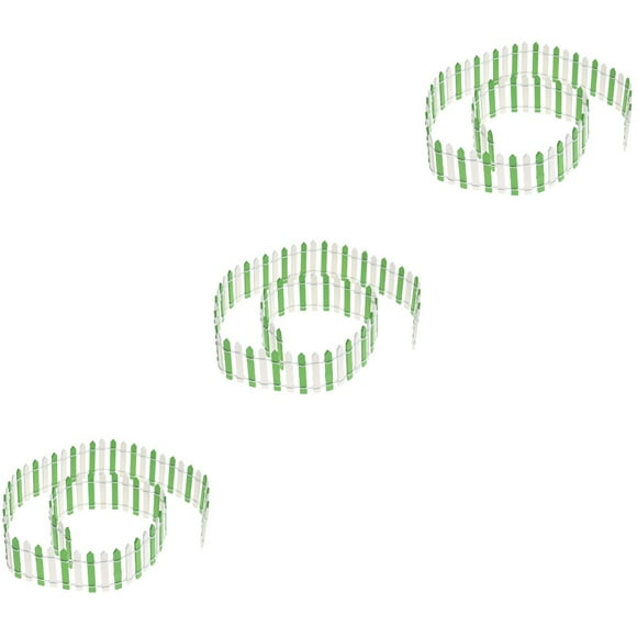 FRCOLOR 3pcs Picket Fence Wooden Fence Miniature Fence Ornament Miniatures