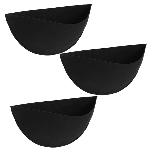 LABSERRON 3Pcs Black Felt Flower Pot Liners Fabric Planter Inserts with Durable Soft Material