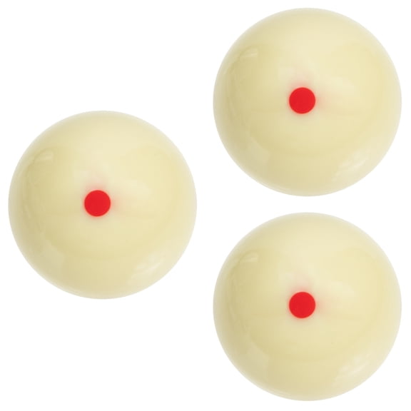 FRCOLOR 3pcs Regulation Size Billiard Ball Pool Ball Six Dots Professional Cue Ball