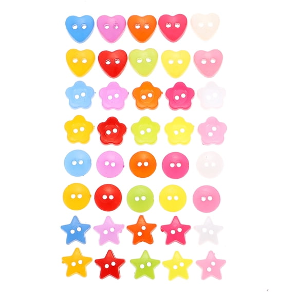 Assorted Color Resin Buttons for Decor 4 Bottles Multipurpose Sewing Craft Accessories