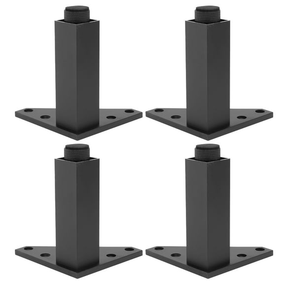 TAILTOSS Cabinet Feet Furniture Support Black Aluminum Alloy 4PCS