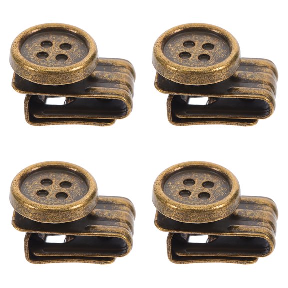 FRCOLOR  4 PCS Strap Buttons Small Rack Bracket Overalls Man