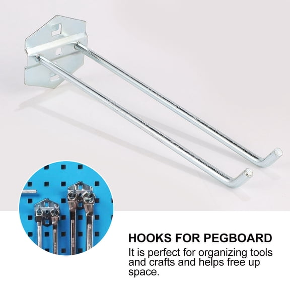 LABSERRON 4-Pack Plated Steel Pegboard Hooks Shelf Hangers for Garage and Workshop Organization