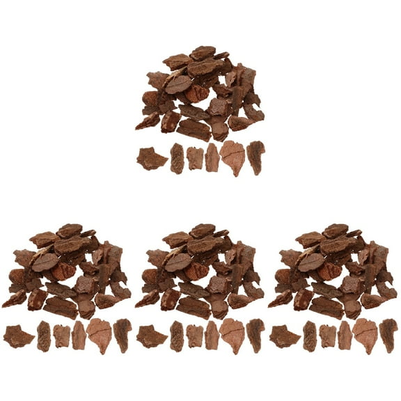 FRCOLOR 4 Packs Diy Sand Table Materials Scene Creation Kit Tree Bark Material Sand Table Decor
