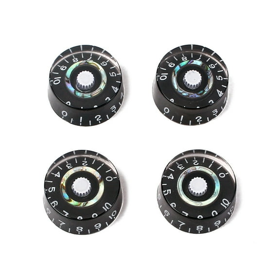 LABSERRON 4Pcs Black Guitar Knobs Control for Electric Guitars with 6Mm Diameter Pots