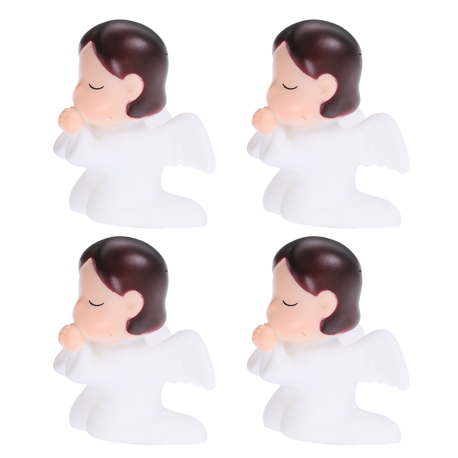 FRCOLOR 4 Pcs Cute Angel Girl Cake Topper Miniature Fairy Cake Decorations For Girls Angel Figurine For Home Decor Birthday Cake Toppers