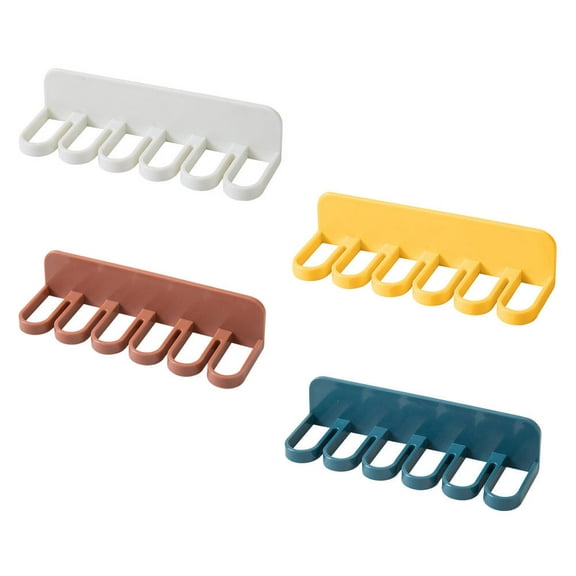 FRCOLOR 4 Pcs Bath Tea Towel Hanger Display for Wall Shelf Clutter-free Hooks Storage