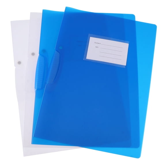 TAILTOSS 4Pcs Plastic Rotary Folders A4 Report Binders with Creative Clip Design for Office Use
