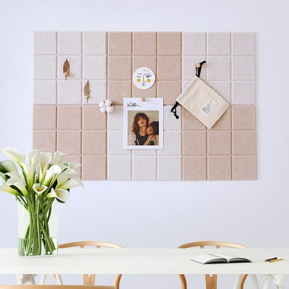 FRCOLOR 4 Pcs Bulletin Nine Grid Display Board Square Felt White Office