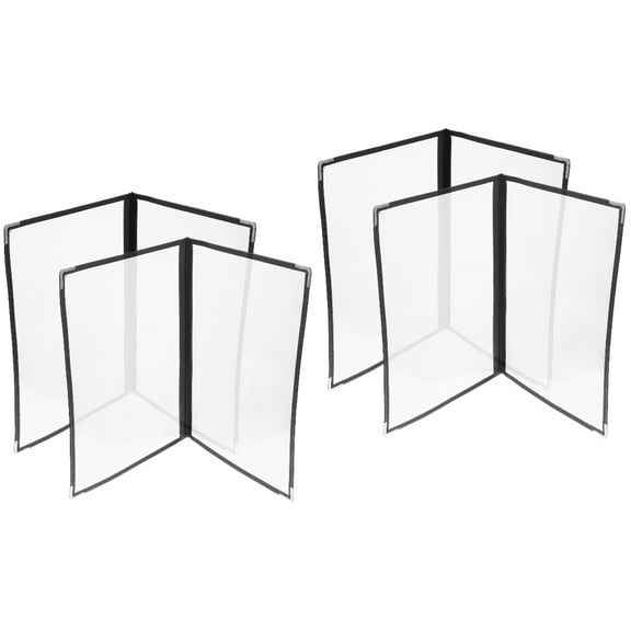 FRCOLOR 4 Pcs Clear PVC Binder Cover Menu Binder Exquisite Restaurant Looseleaf Folder