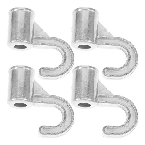 FRCOLOR 4 Pcs Closetpole Hanger Rod Hook Rack Wardrobe Holders Silver