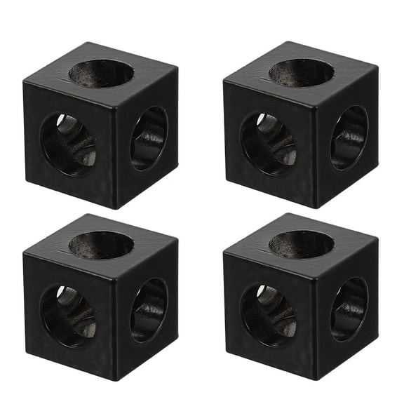 FRCOLOR 4 Pcs Cube Shaped Corner Bracket Cube 2X2X2CM Black