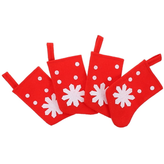 TAILTOSS Storage Pouch Red 4Pcs 6.3X4.3In Cloth Fork and Knife Holder