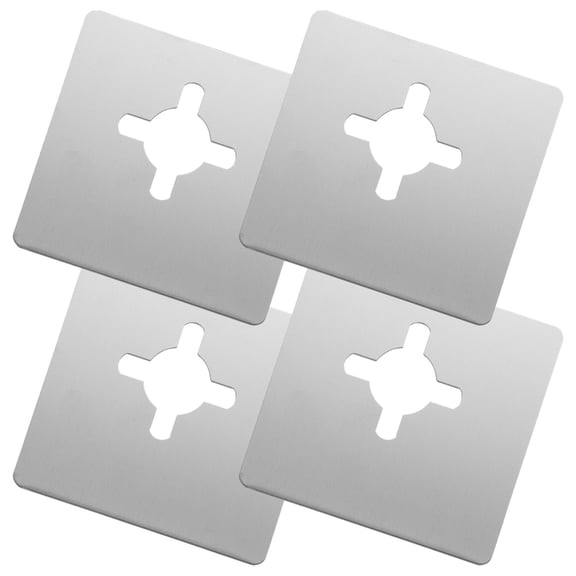 FRCOLOR 4 Pcs Door Repair Board Home Reinforcement Plate Silver