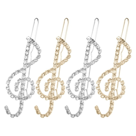 FRCOLOR 4 Pcs Fancy Hair Barrettes Rhinestone Claw Clip Bride Woman