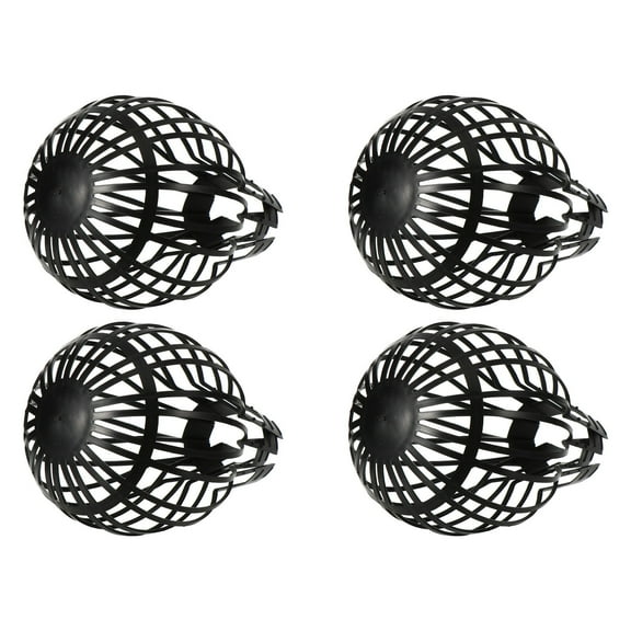 FRCOLOR  4 Pcs Floor Drain Mesh Cover Gutter Guard Filter Strainer Downspout Black