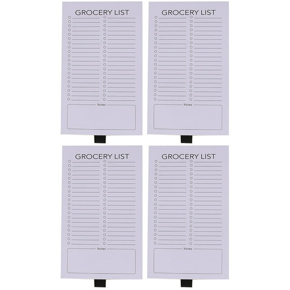 FRCOLOR 4 Pcs Memo Pad Fridge Magnetic Notepad Grocery List Notepad Fridge Magnetic Note Pads List