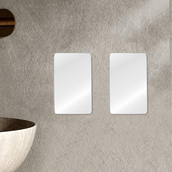 FRCOLOR  4 Pcs Mirror Wall Sticker Kitchen Adhesive Tiles Transparent