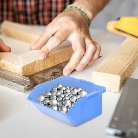 FRCOLOR  4 Pcs Nesting Shelf Bin Boxes Sundry Sorting Case Organiser Clear Bins for Organizing Blue