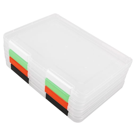 FRCOLOR 4 Pcs Organizing Transparent Office Work 24.00X17.20X2.00CM