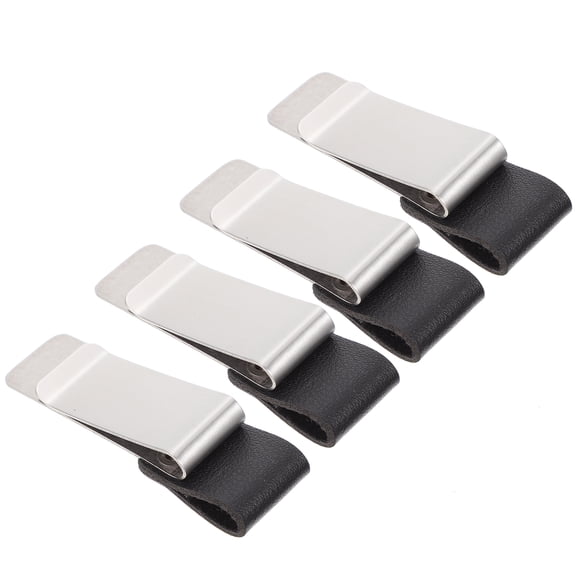 WRISTBIQUE 4Pcs Professional Metal File Clips Silver Multi Functional Paper Clamp