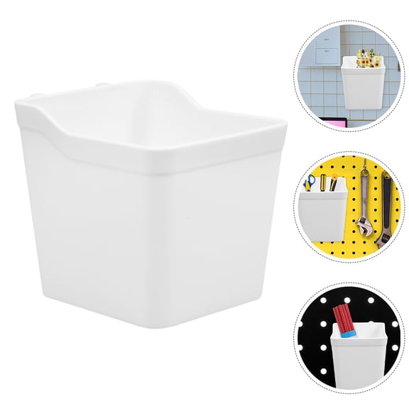 WASHWEPE Pegboard Cup Holder Abs White 4Pcs 4.32X3.54X3.18In
