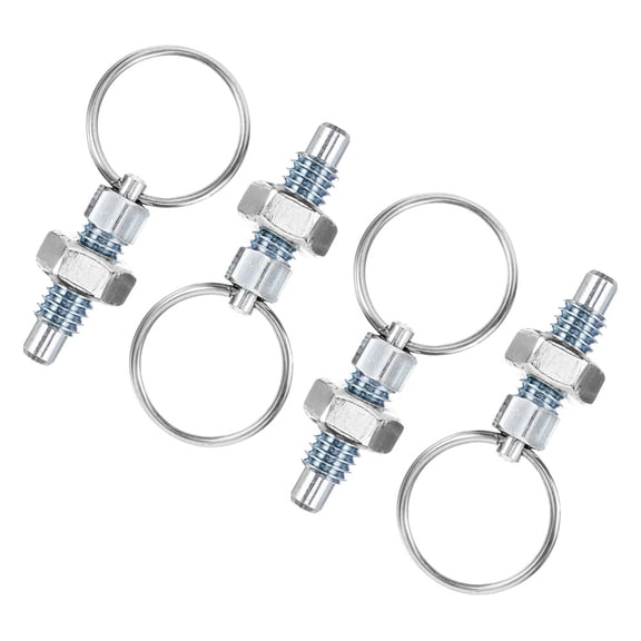 FRCOLOR  4 Pcs Plunger Pin Self-locking Spring Retro Brooch Push-pull Silver