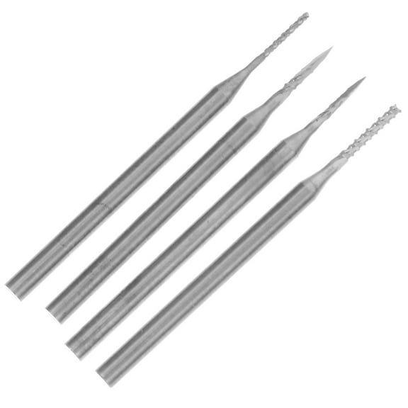 WASHWEPE Carbide Burr Set Tungsten Steel Silver 4Pcs 1.5x0.8x0.8in