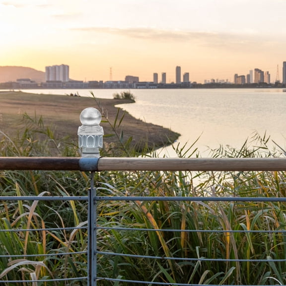 FRCOLOR 4 Pcs Post Caps Rail Post Cap 10.00X10.00X10.00CM Silver