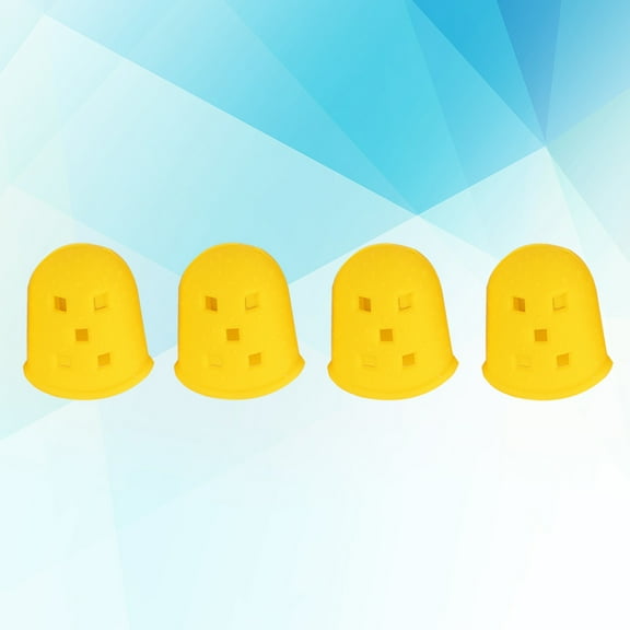 FRCOLOR  4 Pcs Silicone Finger Cot Guitar Caps Electric Protectors Office