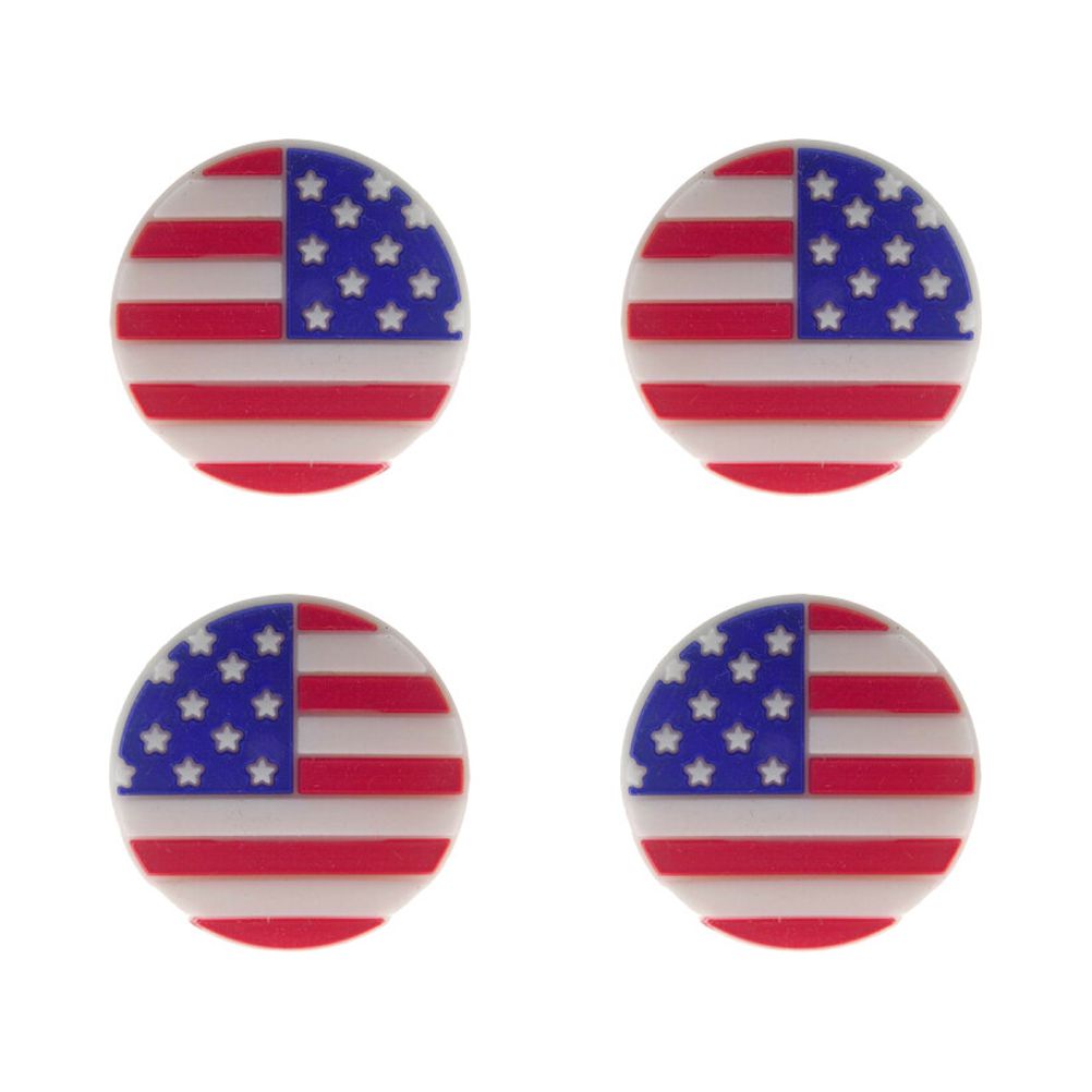 FRCOLOR 4 Pcs Silicone Tennis Racket Vibration Dampeners US Flag
