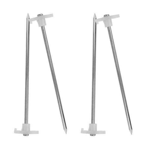 FRCOLOR  4 Pcs Stakes for Outdoor Decorations Tent Twist Poles Anchors Heavy Duty White