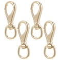 thumbnail image 1 of FRCOLOR 4 Pcs Swivel Lobster Claw Clasp Trigger Snap Hooks For Straps Bags Belting Leathercraft Purse Making Macrame Lanyard Clips Golden, 1 of 8