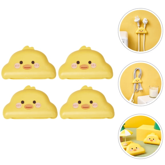 FRCOLOR 4 Pcs Tidy Plug Holder Wall Mounted Cable Cartoon Cord