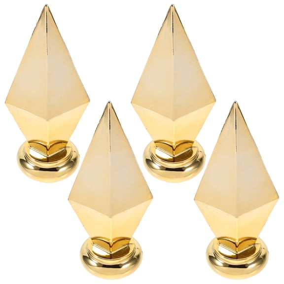 TAILTOSS Golden Aluminum Alloy Flagpole Topper Replacement for Display Durable Elegant Finial 4pcs