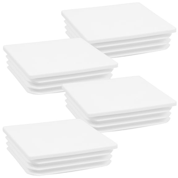 FRCOLOR 4 Pcs Warning Column Cap Pipe Fence Post Covers Garden Fences White