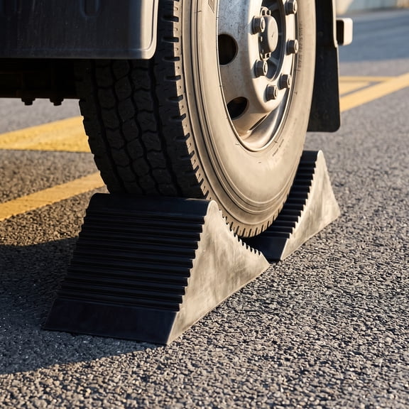 WRISTBIQUE 4Pcs Heavy Duty Car Chocks Non-Slip Rubber Tire Block