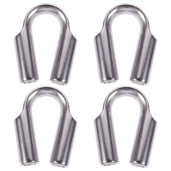 FRCOLOR 4-Pack Heavy Duty Wire Rope Sleeves Reusable Cable Storage Clips with Bolts for